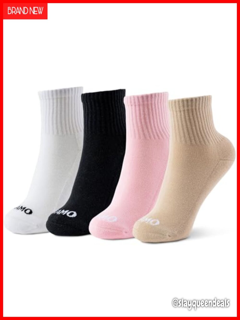 4-Pack Women's Ankle Socks Cotton Blend Cushioned Athletic Workout